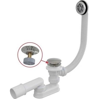 Alcadrain Vaňový sifón click/clack 57 cm, kov A505CKM