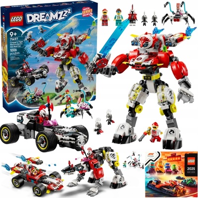 LEGO® DREAMZzz™ 71497 Cooperov tigrí robot a Zerov hot rod