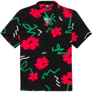 Quiksilver Мъжка риза с копчета Quiksilver Safe Paradise S/S Shirt - Black Street Floral 64 (033-3284-0214)