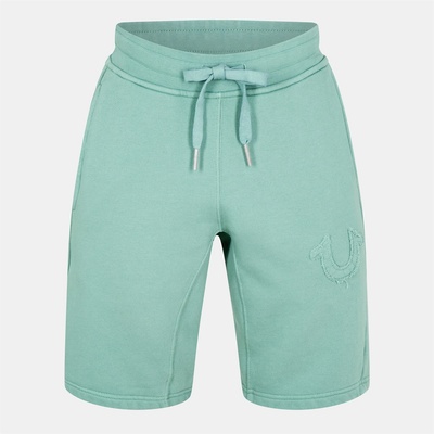 True Religion Поларени къси панталони True Religion Men's Fleece Jogger Shorts - Oil Blue