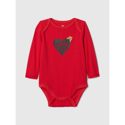 GAP Baby body z organické bavlny Červená