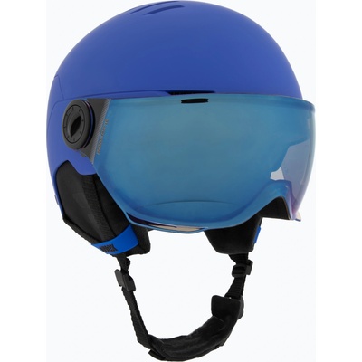 uvex Детска ски каска UVEX Rocket Visor Jr blue matt/mirror blue/smoke
