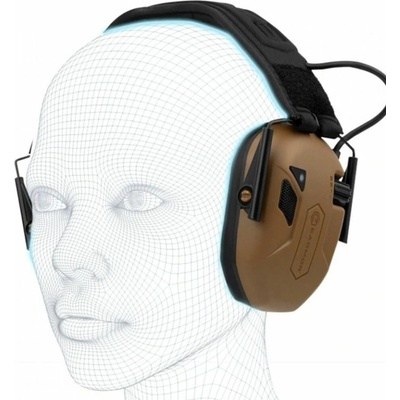 Elektronická sluchátka M300A, Earmor, coyote brown – Zboží Mobilmania
