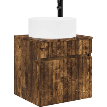 vidaXL Мивка за стена Опушен дъб 49 x 44, 5 x 65, 5 см (890627)