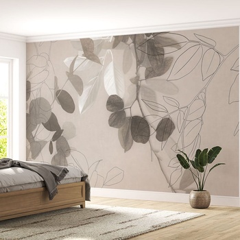 Decono Фототапет Бежови Листа