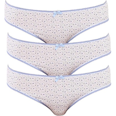 Molvy 3PACK dámske nohavičky 3MD 792 KEU modré