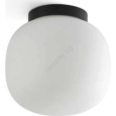 Faro Barcelona FARO 68611 - Плафон AMELIA 1xE27/15W/230V IP44 бял/черен (FA68611)