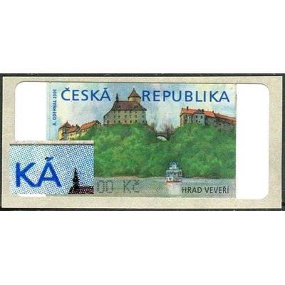 Česká pošta AU 1C - VV - černý bod v "Á" - Česká Zn. 1,-