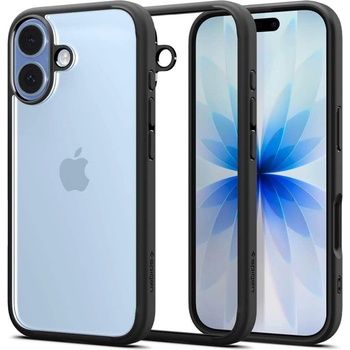 Spigen Противоударен Калъф за iPhone 17, Spigen Ultra Hybrid Matte Case, Черен (ACS10377)