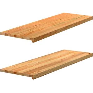 vidaXL Прозоречни первази, 2 бр, светлокафяви, 120x40x2 см, дъб масив (4009162)