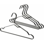 Brabantia Комплект 4 бр закачалки за дрехи Brabantia Linn 1000823, Алуминий, Черен (1000823)