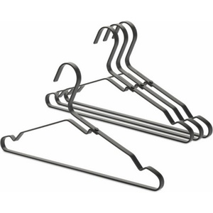 Brabantia Комплект 4 бр закачалки за дрехи Brabantia Linn 1000823, Алуминий, Черен (1000823)
