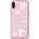DEVIA Flower Embroidery Lanya Case - дизайнерски кожен кейс с ръчна бродерия за iPhone XS, iPhone X (розов)