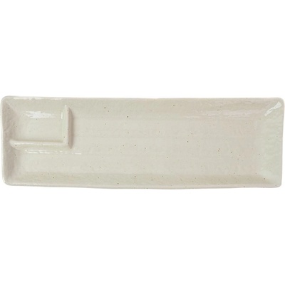 MIJ Servírovací talíř CONTOUR 33 x 10,5 cm vysoký okraj bíá keramika