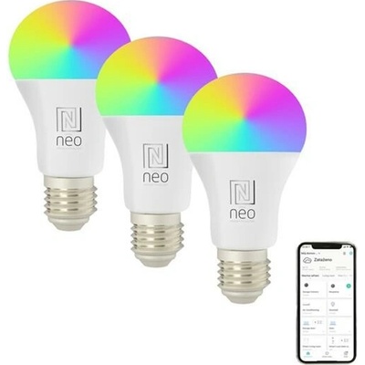 IMMAX NEO Smart LED žiarovka E27 11W RGB+CCT 07743C ZigBee Tuya sada 3ks