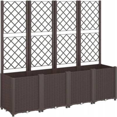VidaXL Květináč plast béžový 160 x 40 x 140 cm