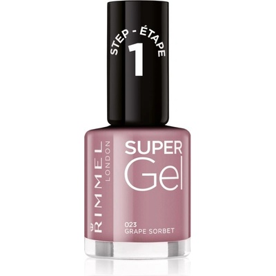 Rimmel London Super gélový lak na nechty 023 Grape Sorbet 12 ml