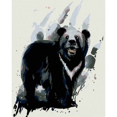 zuty Malování podle čísel Medvěd baribal 80 x 100 cm vypnuté plátno na rám