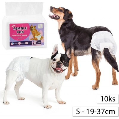 Kawaii 154651 Jednorázové plienky pre psov bielo-ružová S 19-37 cm 10 ks