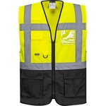 Portwest hi-vis warsaw executive c476 / Светоотразителна жилетка - hv жълто/черно l (c476ybrl)