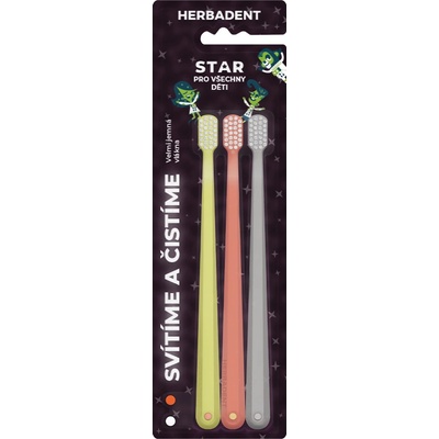 HERBADENT STAR Zubná kefka s veľmi jemnými vláknami 3 ks