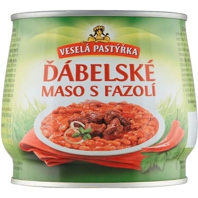 Veselá pastýřka ďábelské maso fazole 420 g