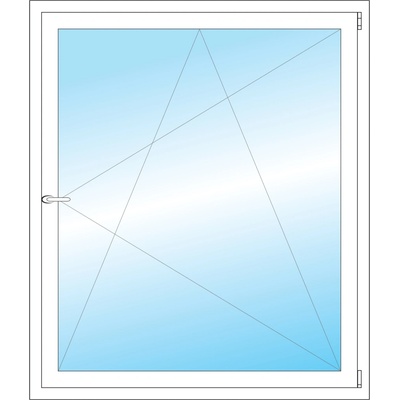 Okna Hned Plastové okno 115 x 135 cm bílé otevíravé a sklopné pravé