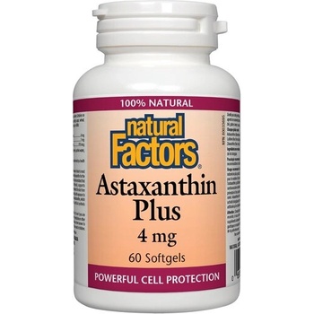 Natural Factors Астаксантин Плюс 4 mg 60 софтгел капсули | Natural Factors (1013 NF)