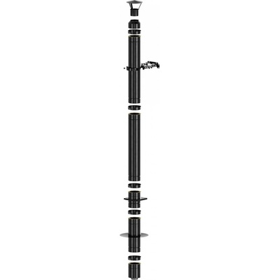 Bokra Svislý nerezový 3,2m 150mm IZOL EKO 08 černý – Sleviste.cz