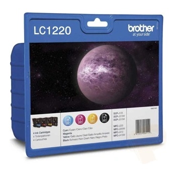 Brother Касета ЗА BROTHER MFC-J430W/J525W/J625W/J725W/J925W - Kit Black/Cyan/Magenta/Yellow - LC1220VALBP - заб. : 4x300k