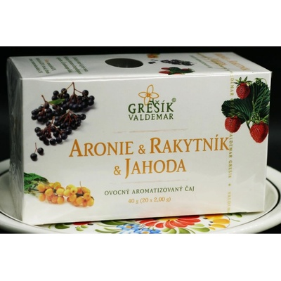 Grešík Aronie Rakytník Jahoda 20 x 2 g