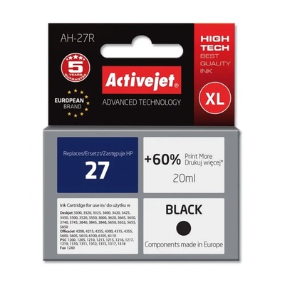 Activejet Мастило Activejet AH-27R (заместител за HP 27 C8727A, Premium, 20 ml, черно) (AH-27R)