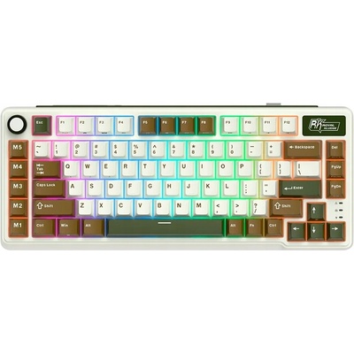 Royal Kludge RK L75 Palm Green Gaming Keyboard Cream switch