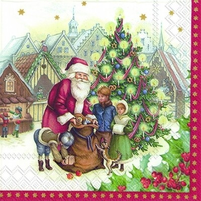 Villeroy & Boch Servítky veľké Toy's Christmas Market 33x33cm
