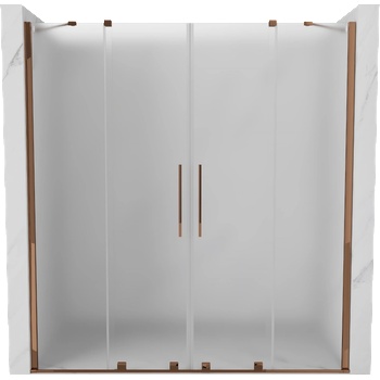 Mexen Velar Duo плъзгащи се душ врати 170 см, матирано стъкло, розово злато - 871-170-000-32-60 (871-170-000-32-60)