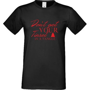 Мъжка тениска Don't get your tinsel черна