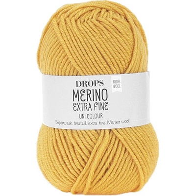 Příze DROPS Merino Extra Fine uni color 30 - zlatá