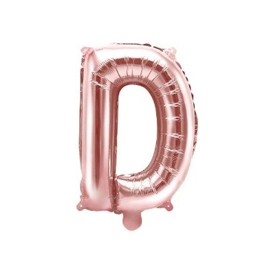 Foliové písmeno D rose gold 35 cm