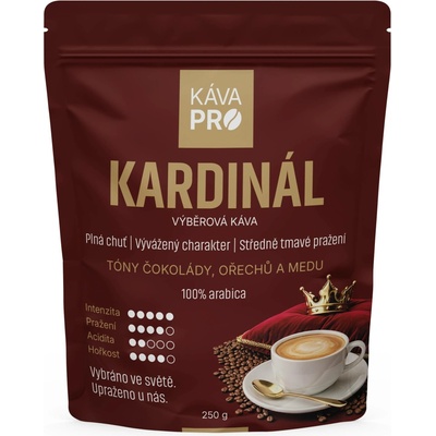 KávaPRO Kardinál harmonická výběrová Arabica mletí moka 250 g