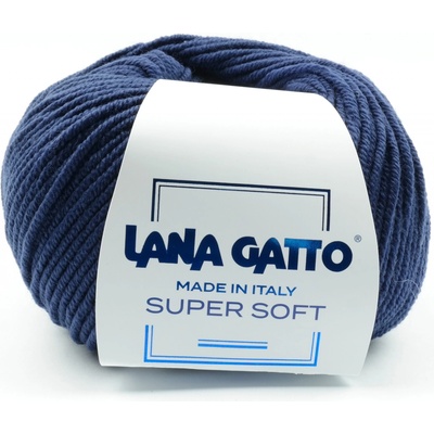 Lana Gatto pletací příze vlna merino SUPER SOFT tmavě modrá