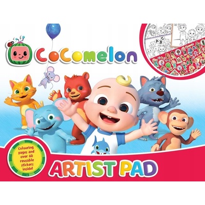 CoComelon veľký pracovný zošit ARTIST PAD s nálepkami a omaľovánkami, A3