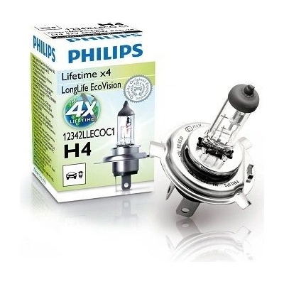 Philips LongLife EcoVision H4 P43t-38 12V 60/55W 12342LLECOC1