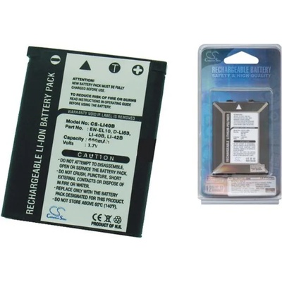 Cameron Sino Батерия Cameron Sino за апарат OLYMPUS Li-40B/ Li-42B, CASIO NP80, PENTAX DLI63, FUJI NP45NIKON EN EL10, LiIon 3.7V, 660mAh (CS-VB-OLYMP-LI40/42)