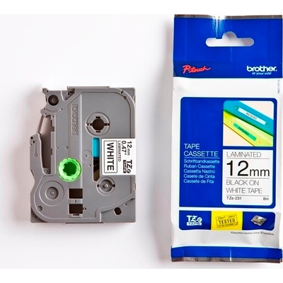 páska BROTHER TZ231S2 čierne písmo, biela páska Tape (12mm)