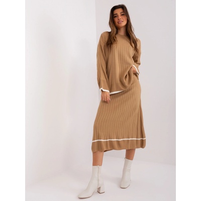 Basic komplet sukně a svetru ba-kmpl-2210.28p-camel