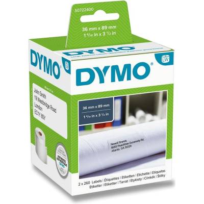 Dymo LW S0722400 - originální papírové štítky - 89 x 36 mm