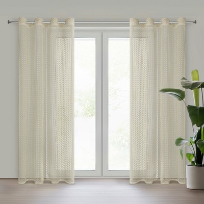 Takoy Záclona MIRELLA so sieťovanou štruktúrou nevyžaduje žehlenie-HF-463941 | 140 x 250 cm