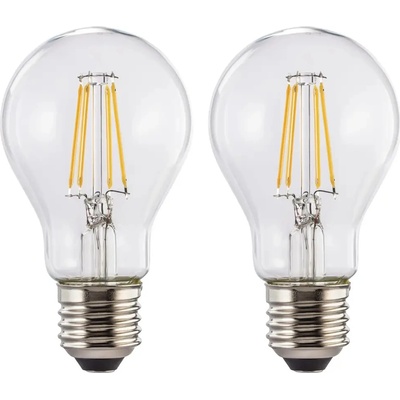 Xavax LED Filament žiarovka , E27, 806 lm nahrádza 60 W , teplá biela, číra, 2 ks