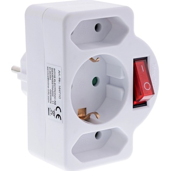 LogiLink InLine 16471C разклонител Бяла