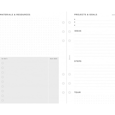 FILOFAX 132685 Plánování Projektů Náplň pro A5 diáře – Zboží Mobilmania